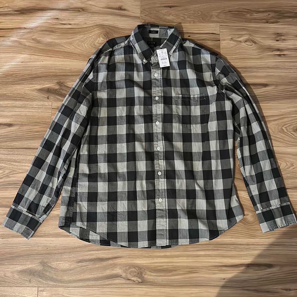 NWT Mens JCrew XL Classic Flex Wash Button Up Shirt